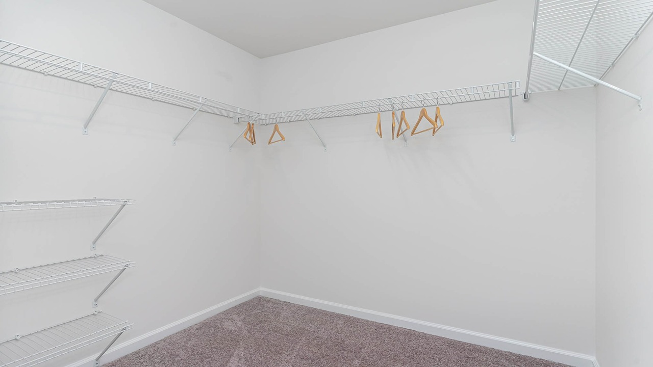 walk in closet with wire shelving