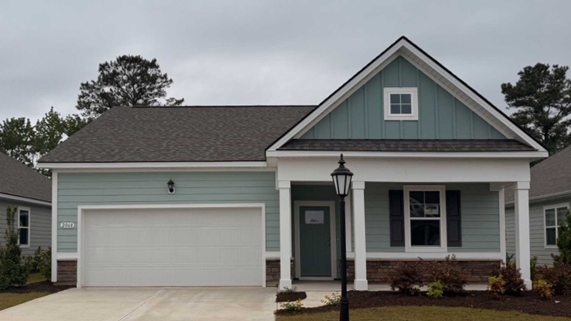 Single-story home with two-car garage