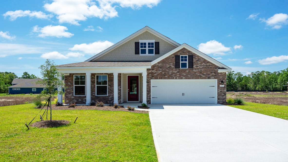 single story home with hardie siding