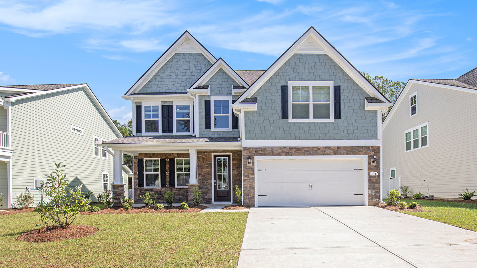 Two story home with hardie siding