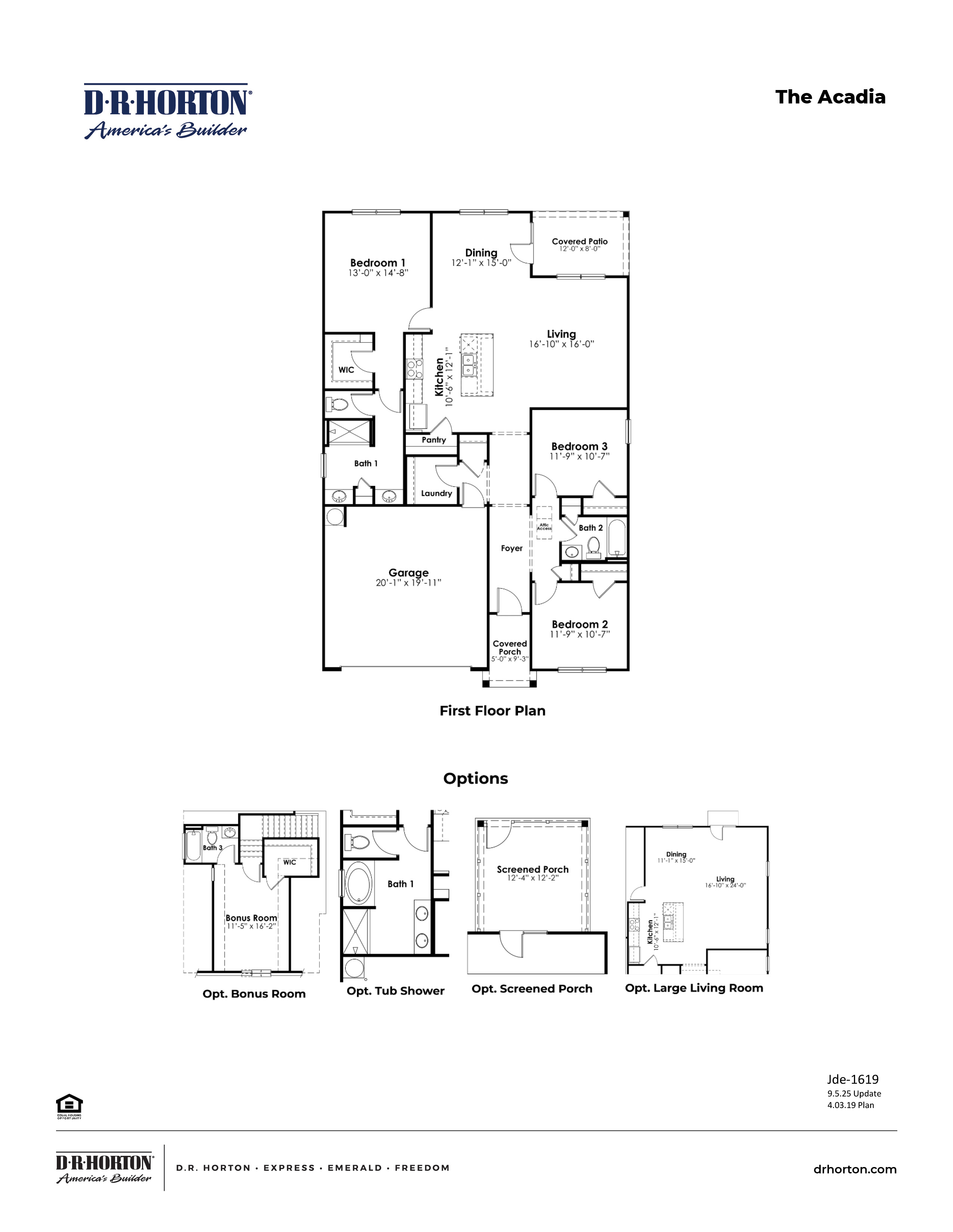 the Arcadia floorplan