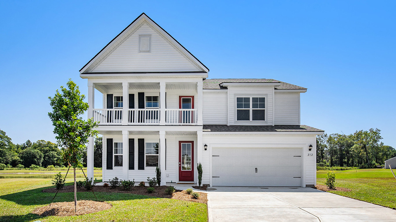 Two-story home with two-car garage