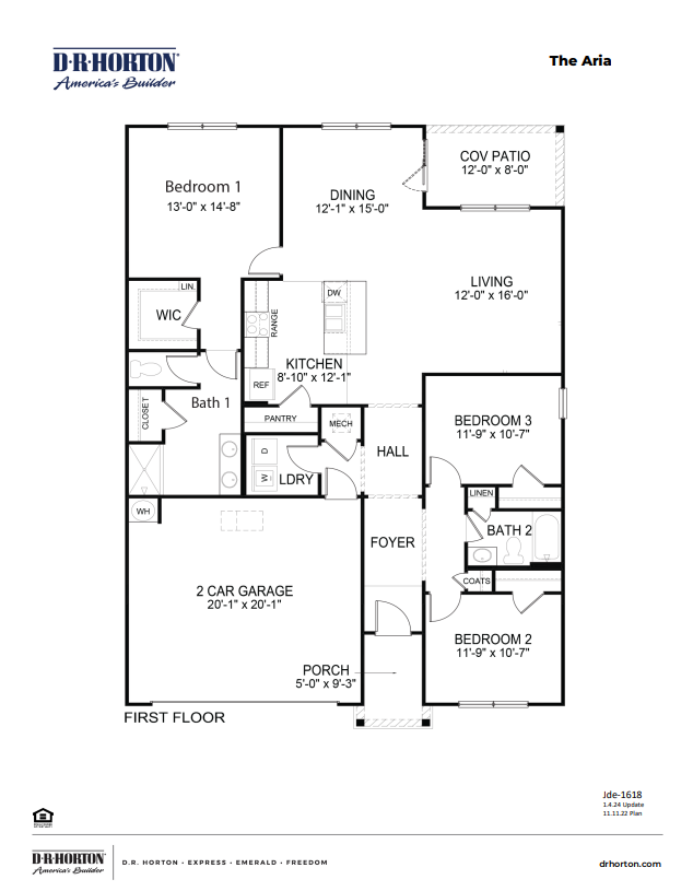 Aria floorplan