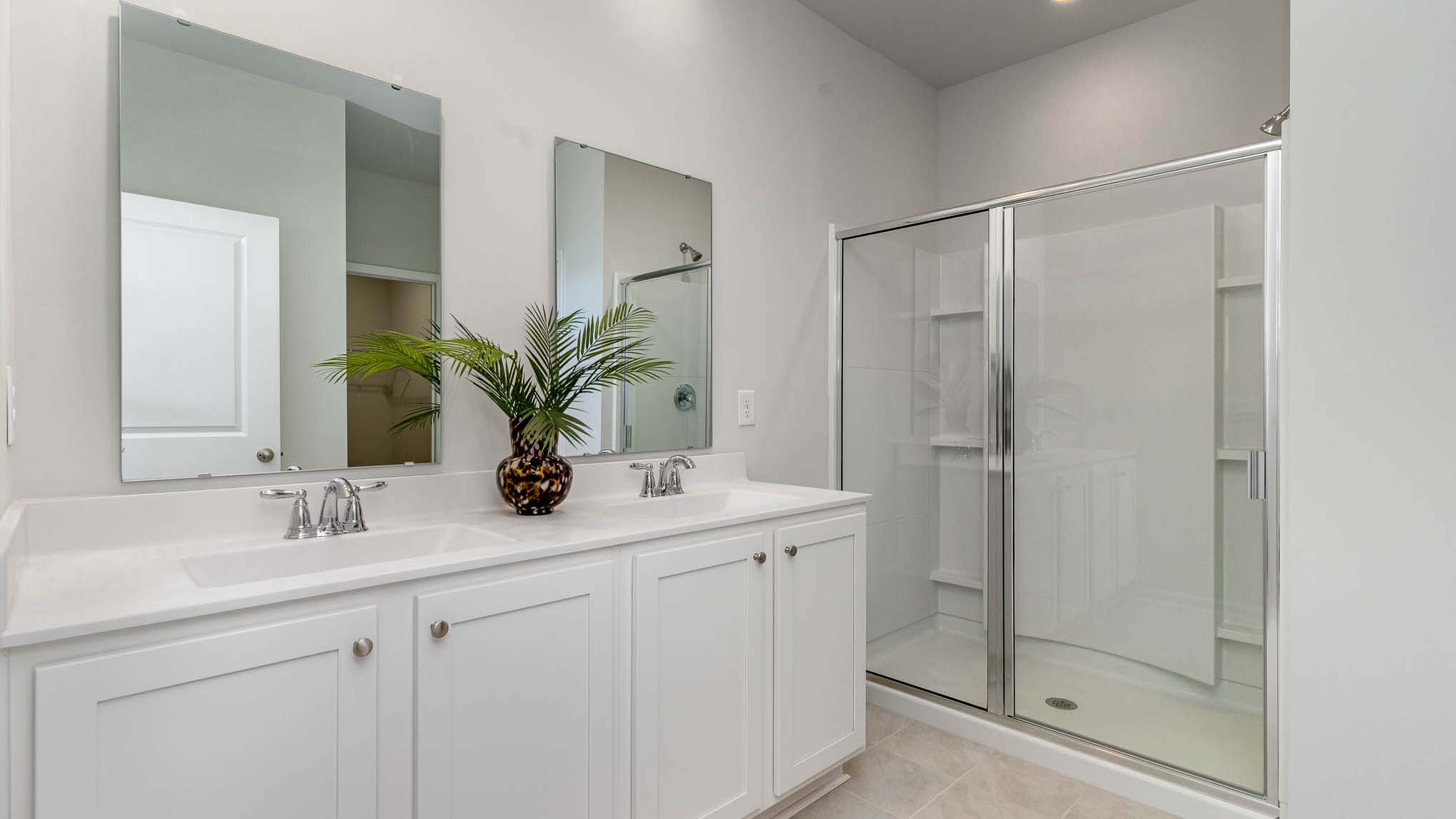 bathroom with quartz counters