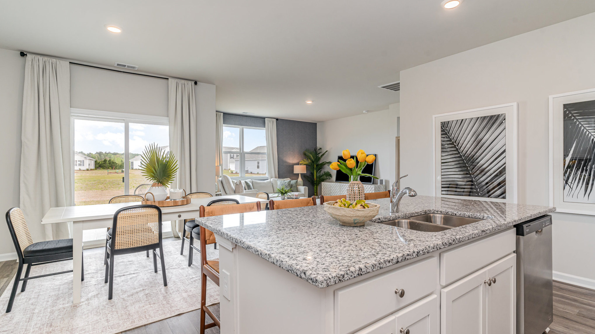 kitchen with granite counters