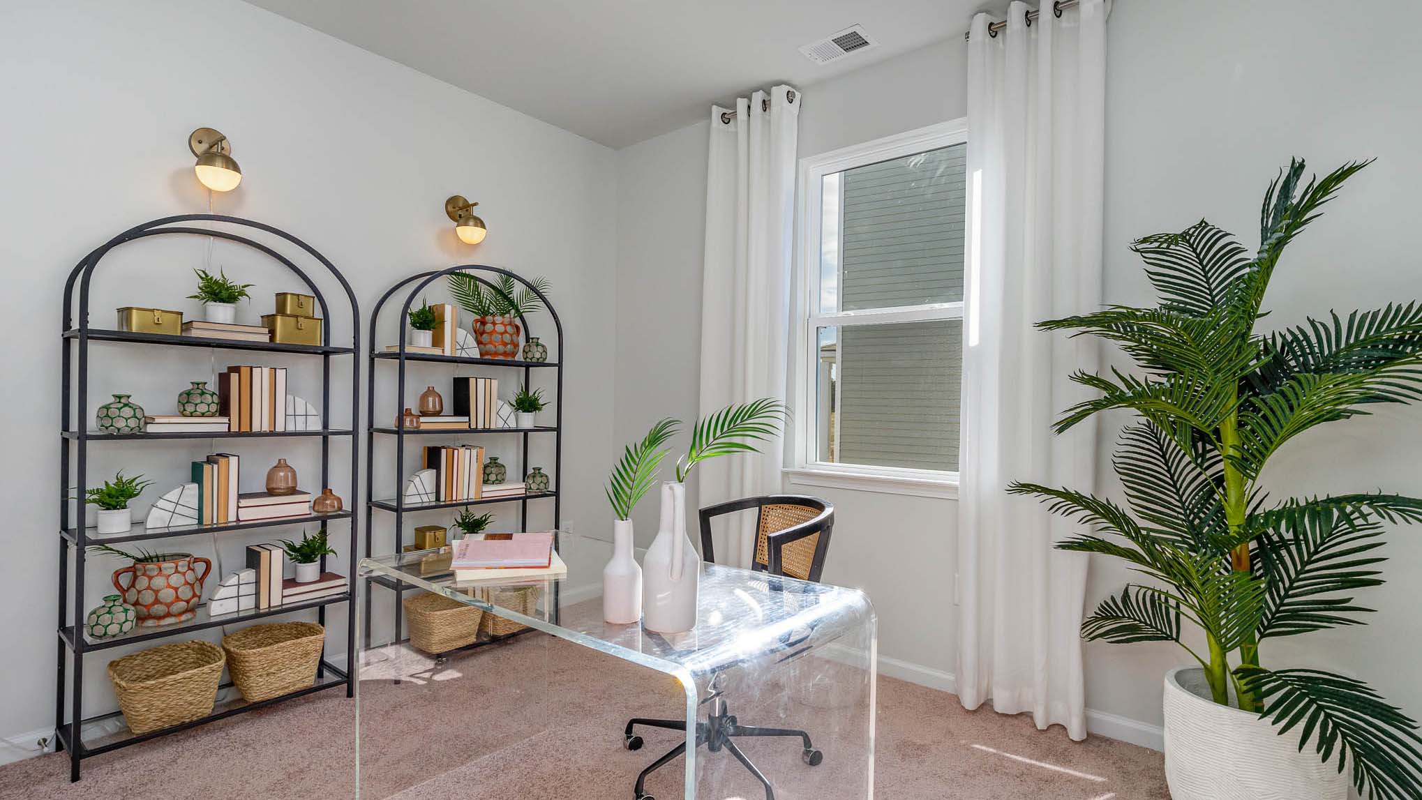 office with carpet flooring