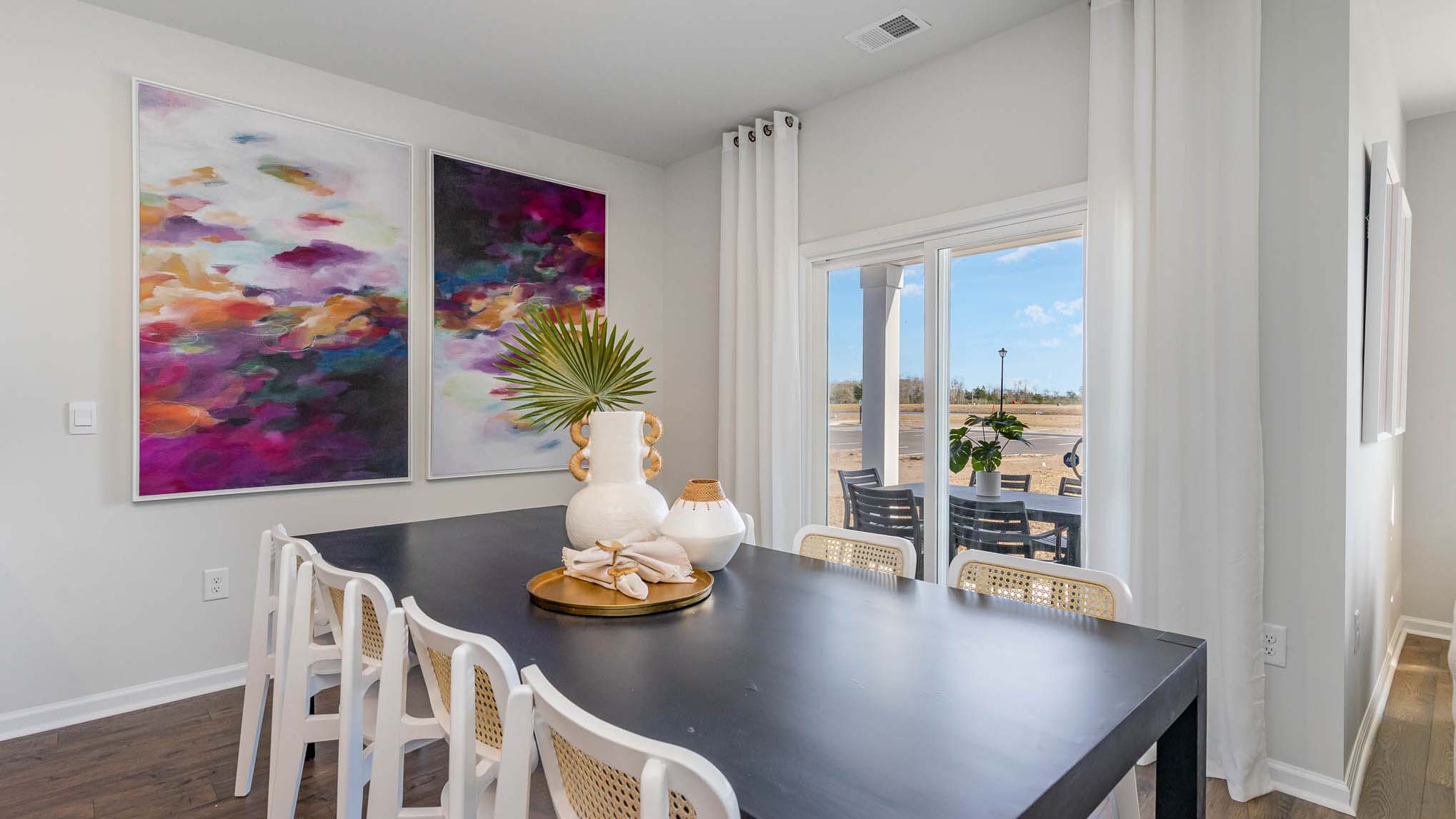 dining area with glass door