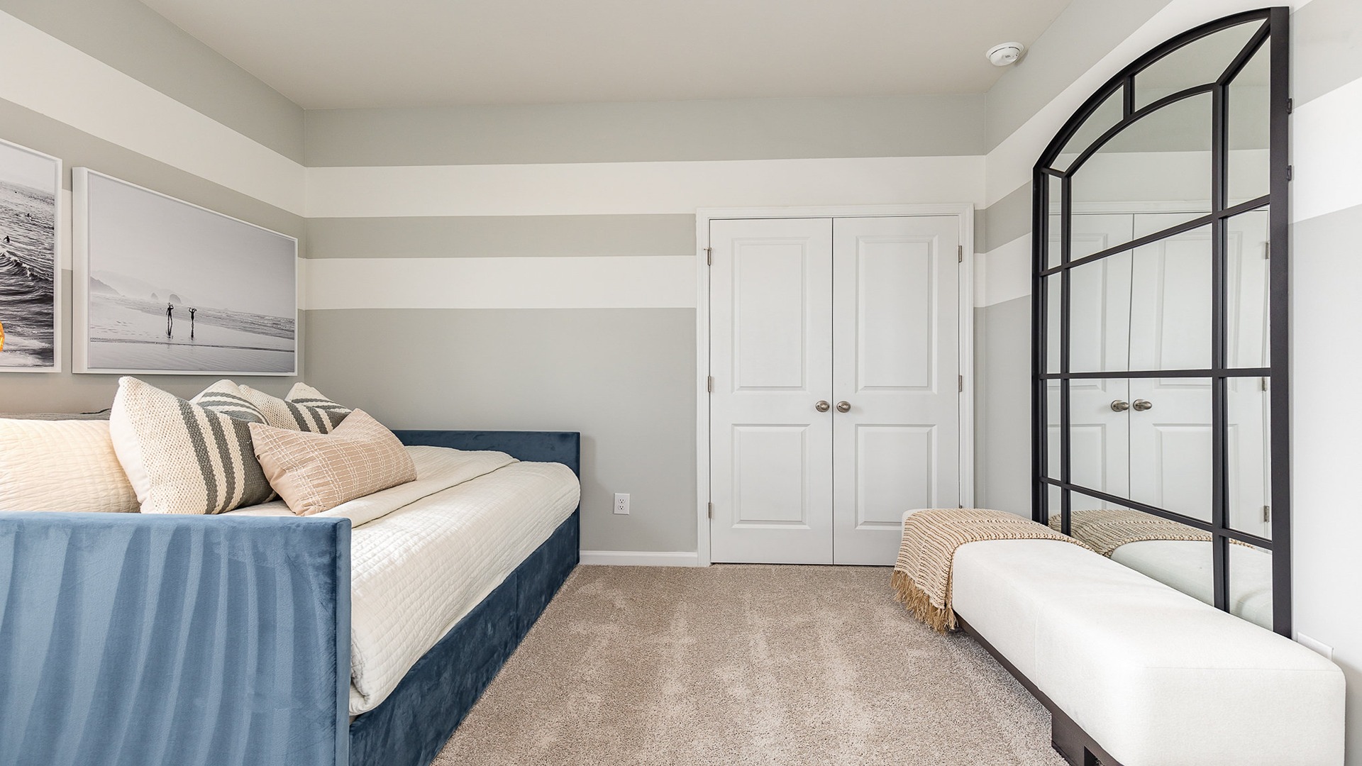 Belmont bedroom 3 overview with large mirror