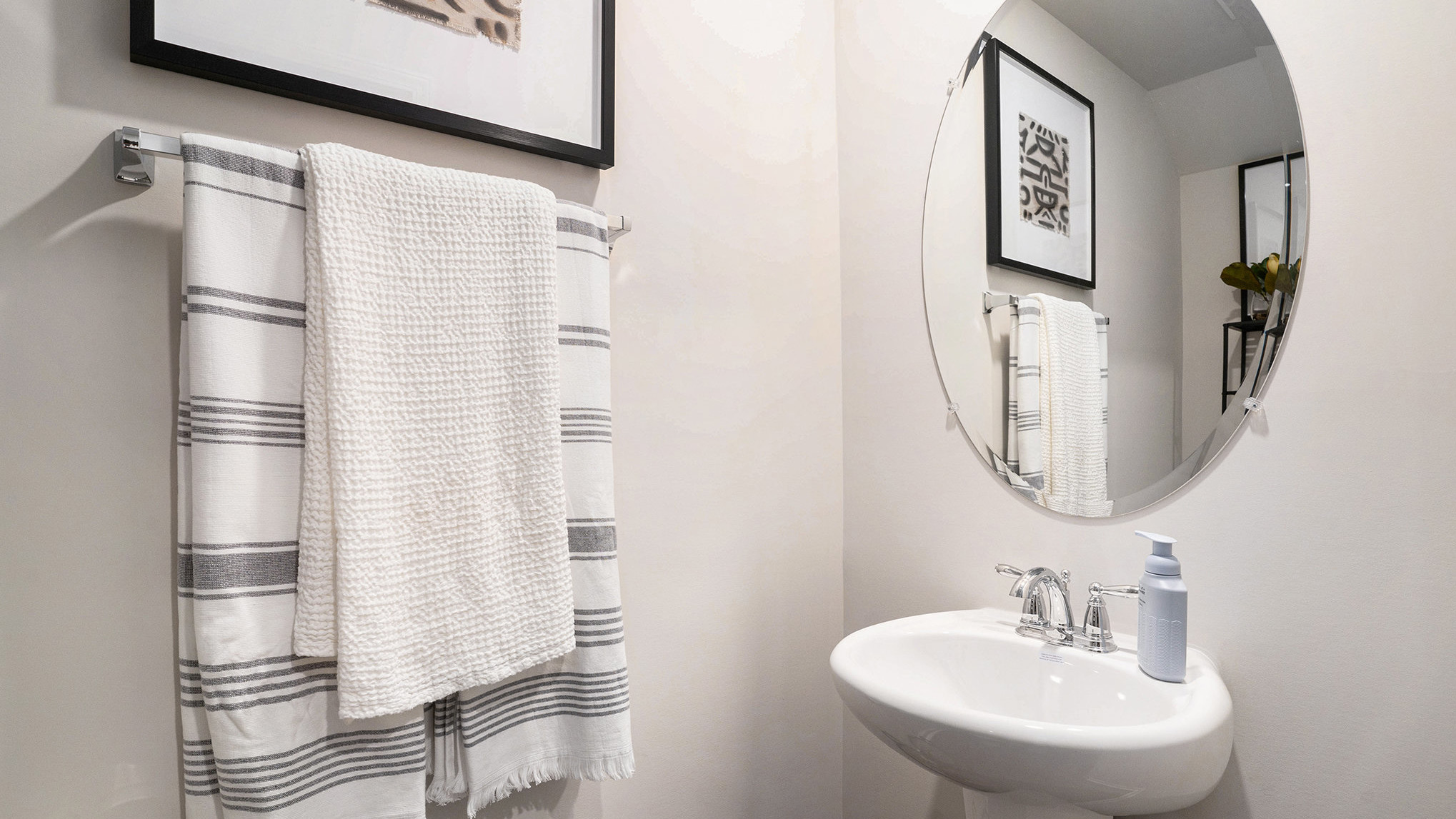 bathroom with quartz counters