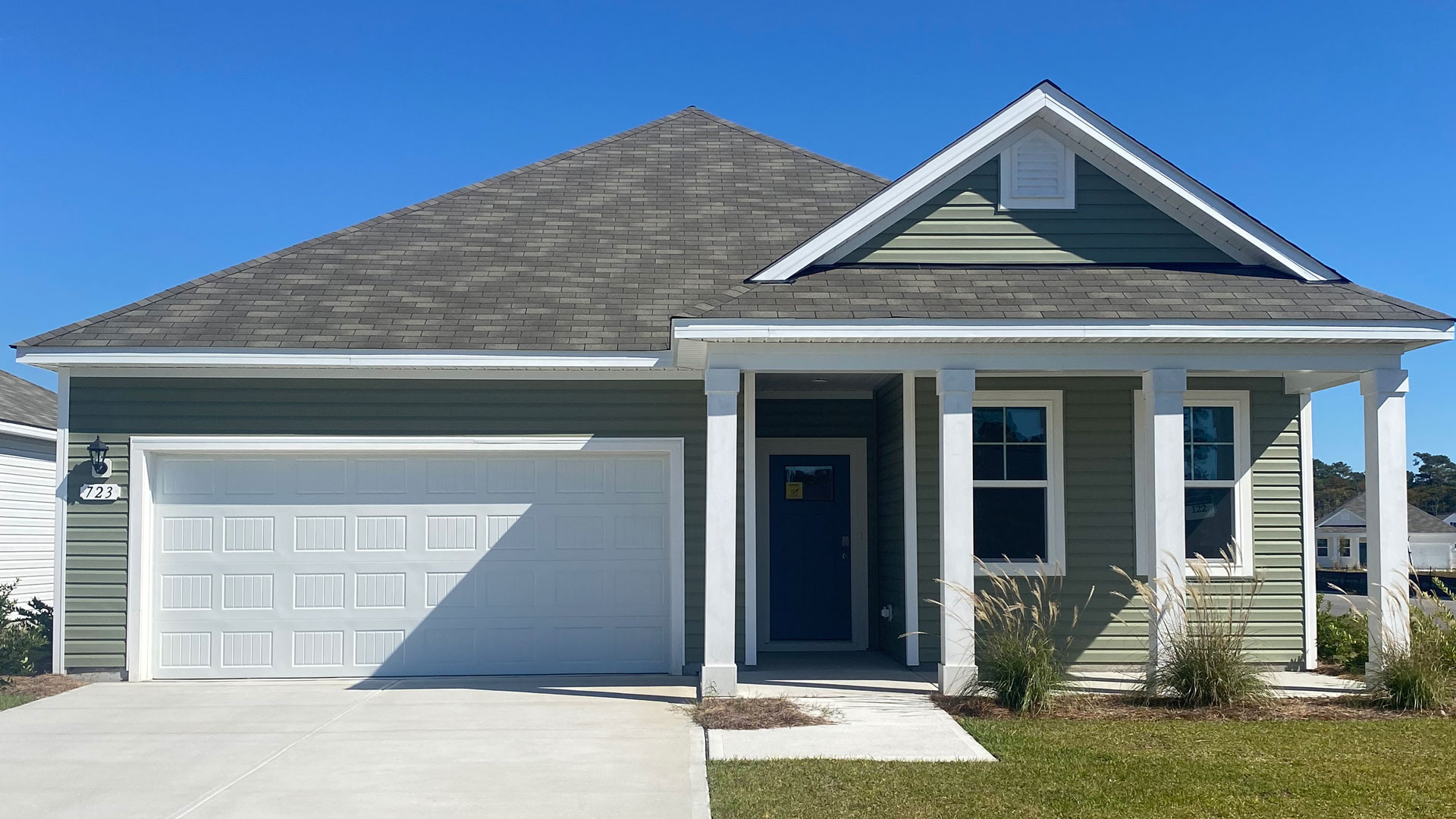 Single-story home with two-car garage