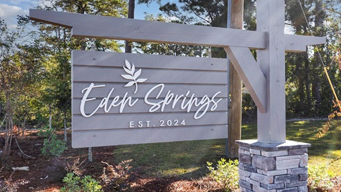 Eden Springs Hanging Sign