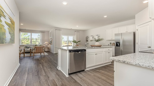 Cali kitchen overview with granite countertops