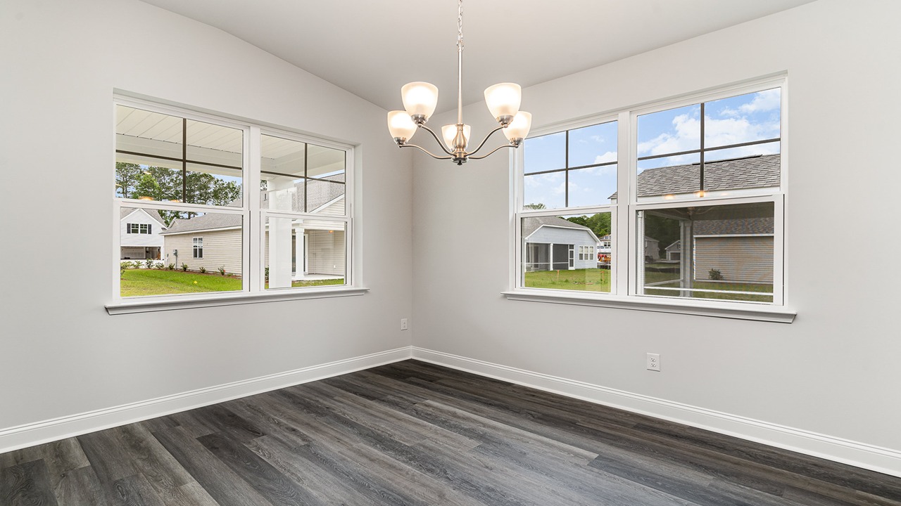 dining room with  double windows
