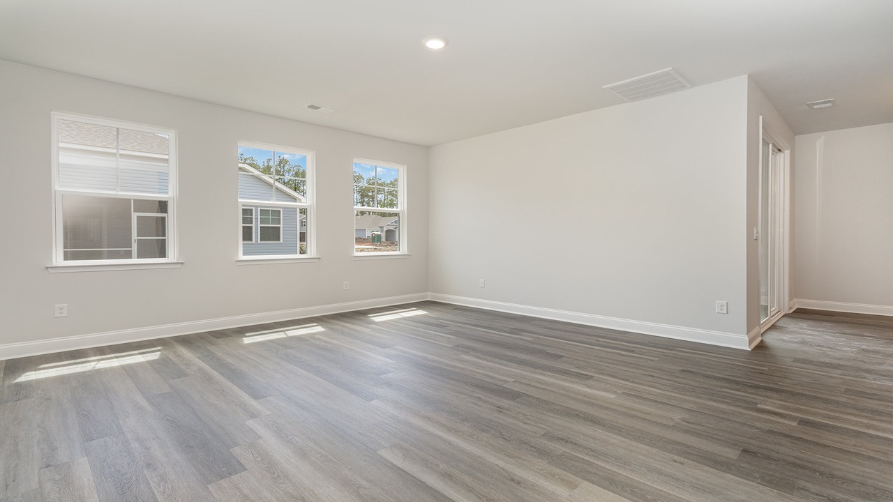 living room with ample lighting