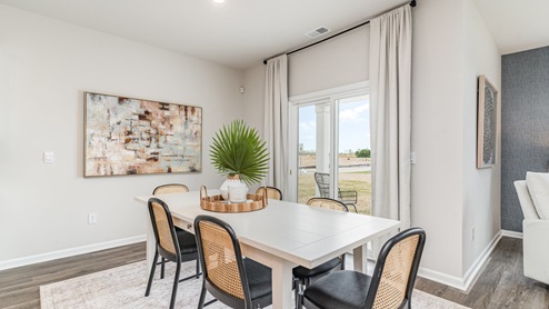 dining area with glass door