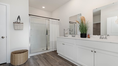 Cali primary bath with walk-in shower