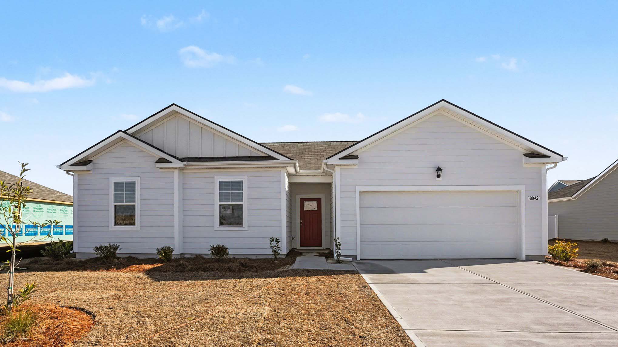 Single story home with vinyl siding
