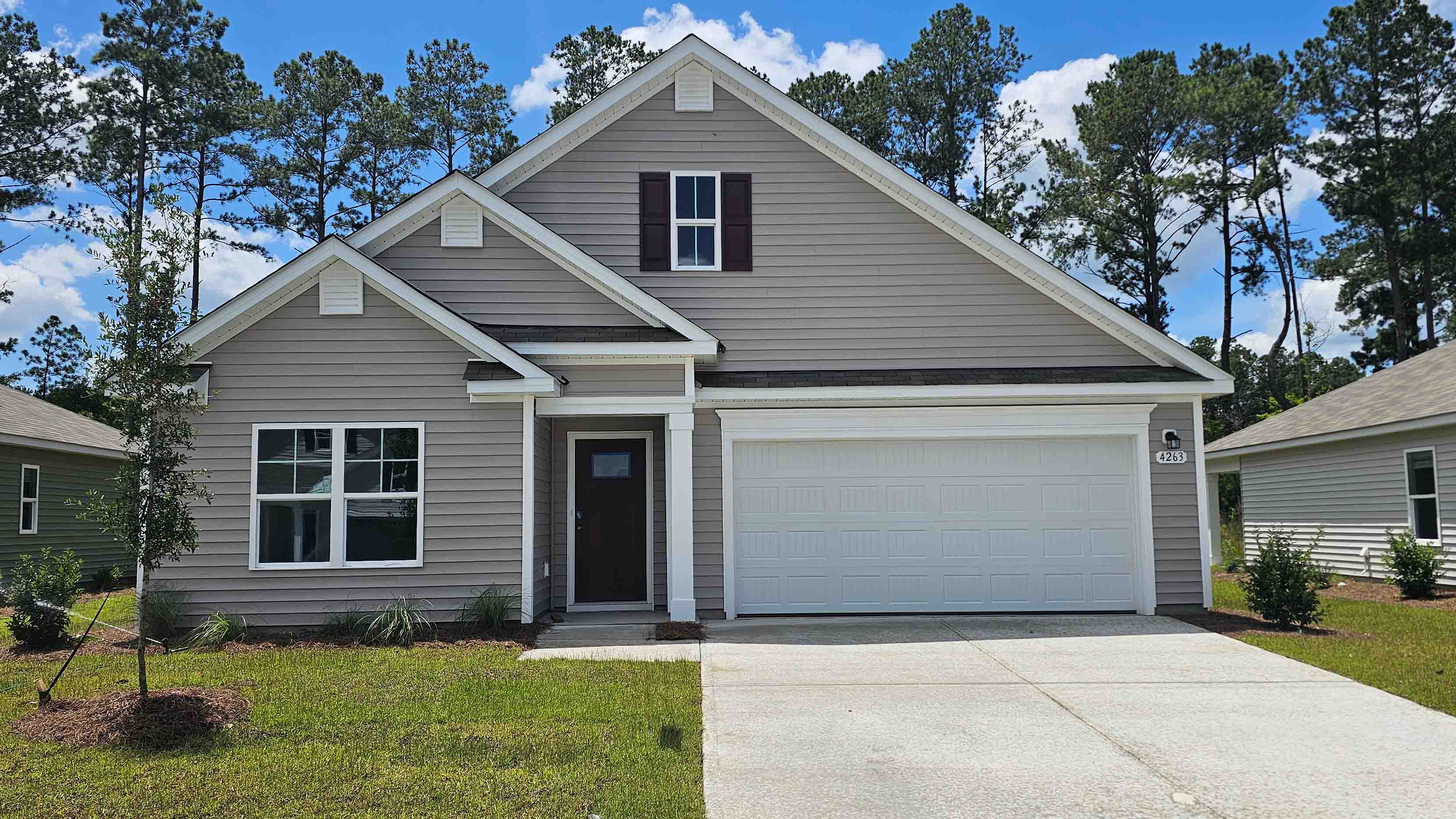 home with two-car garage