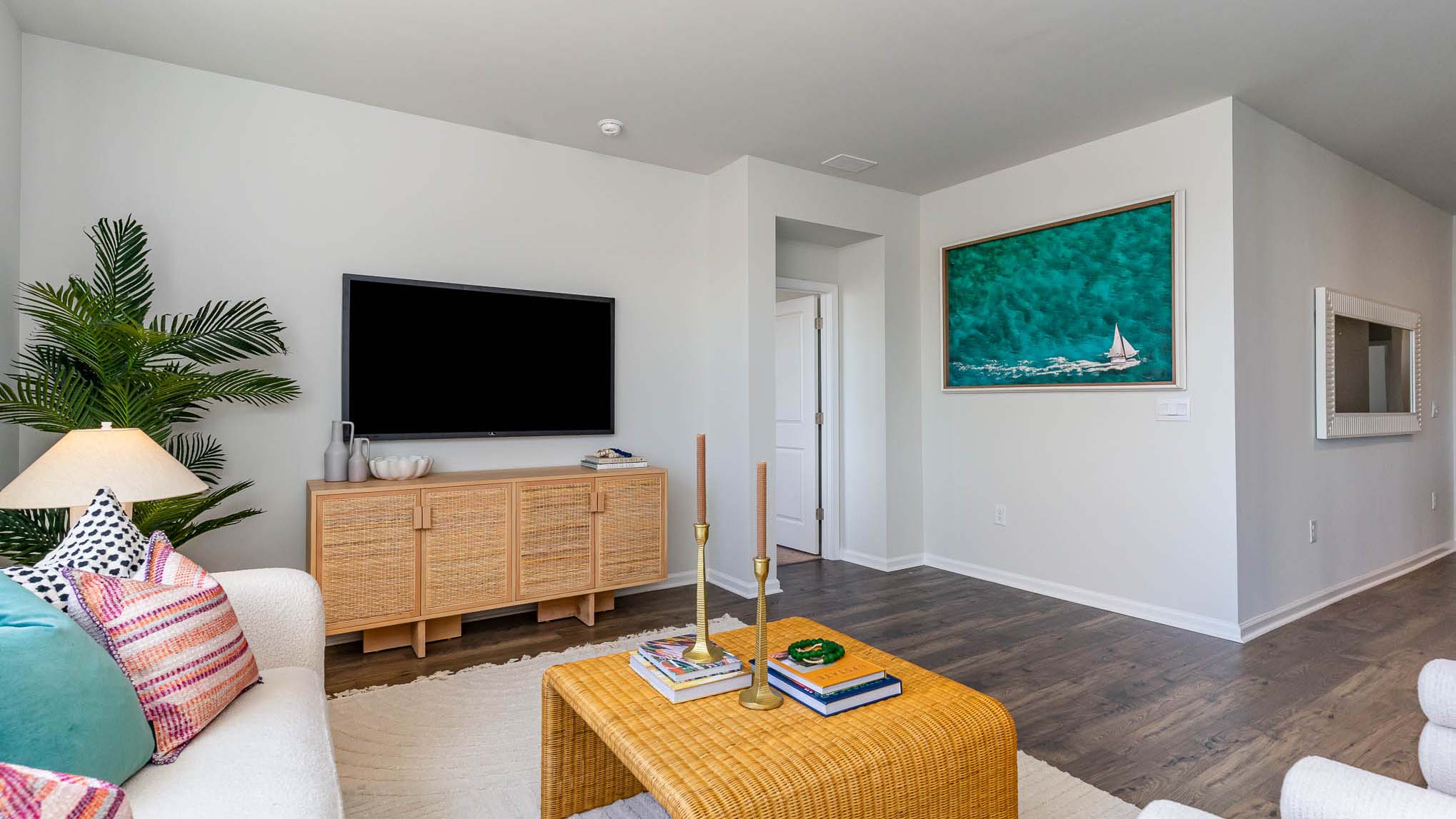 living room with ample lighitng