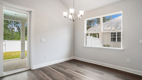 dining area with glass door