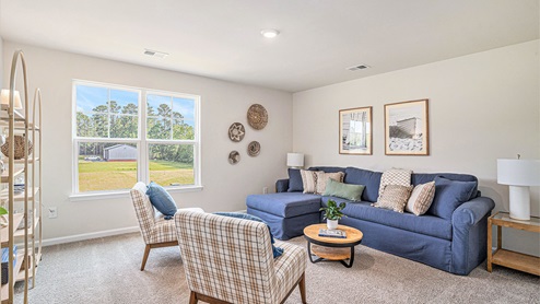 living room with ample lighting
