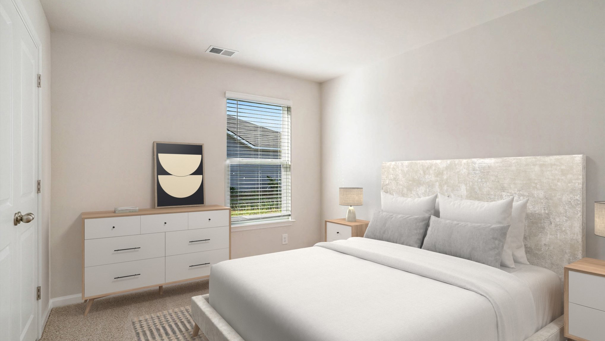 virtually staged secondary bedroom