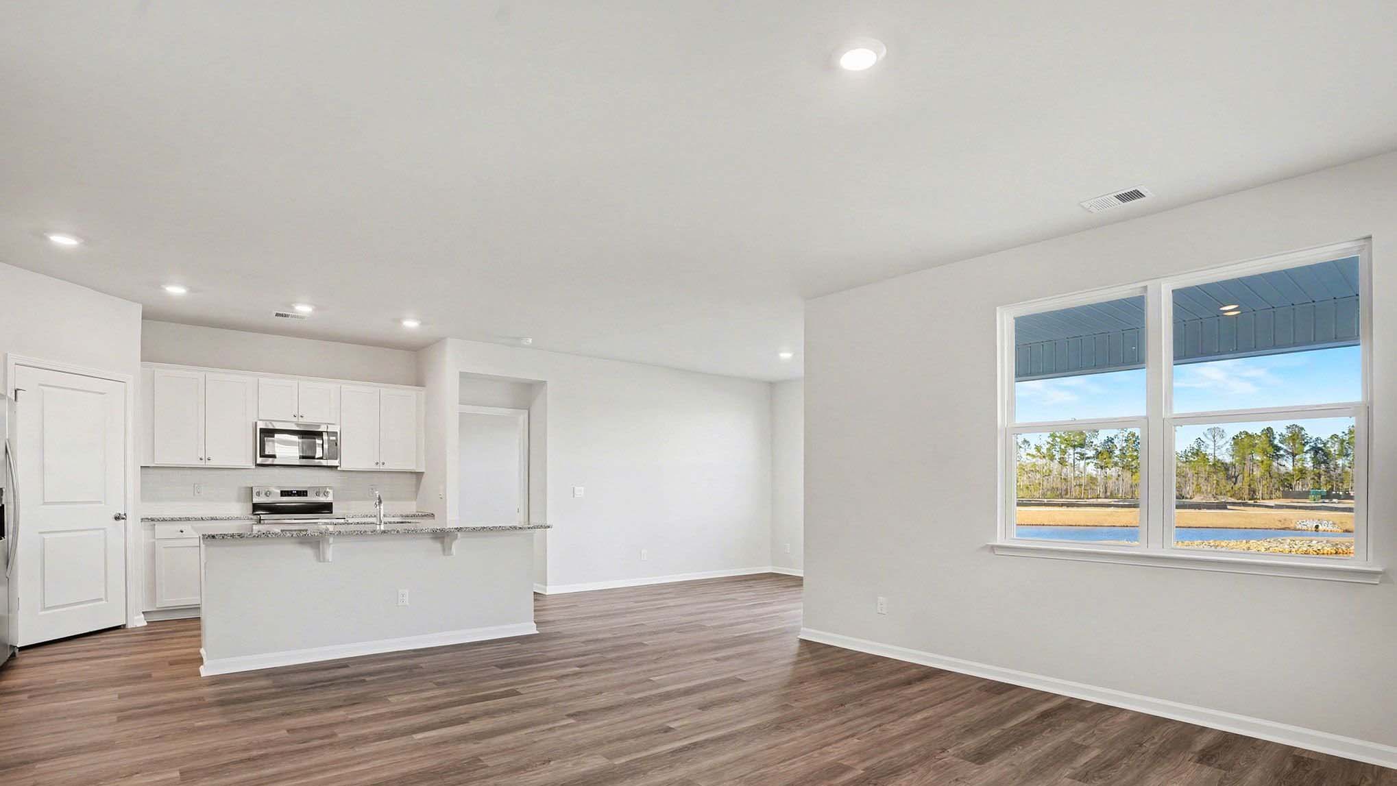 living and kitchen room