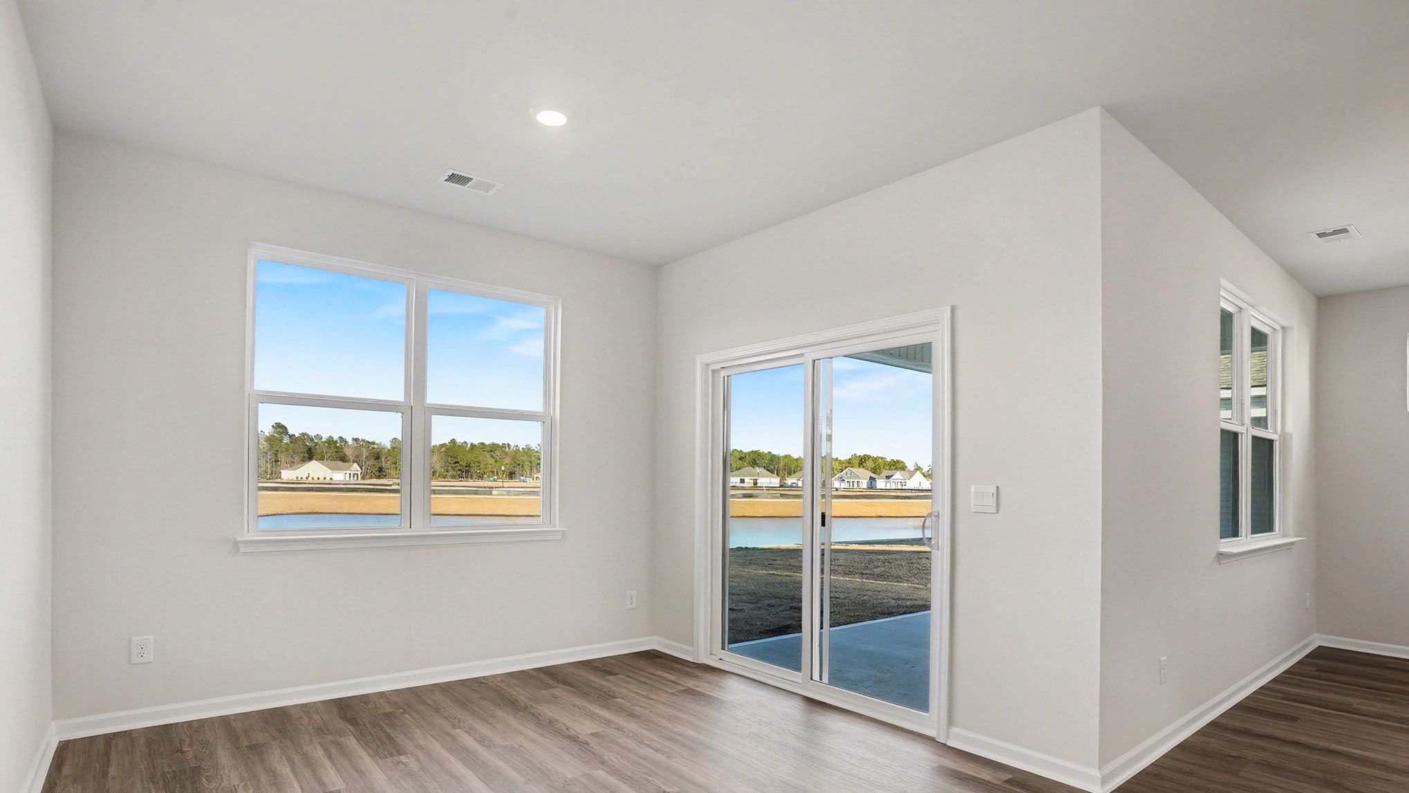 dining area with sliding door
