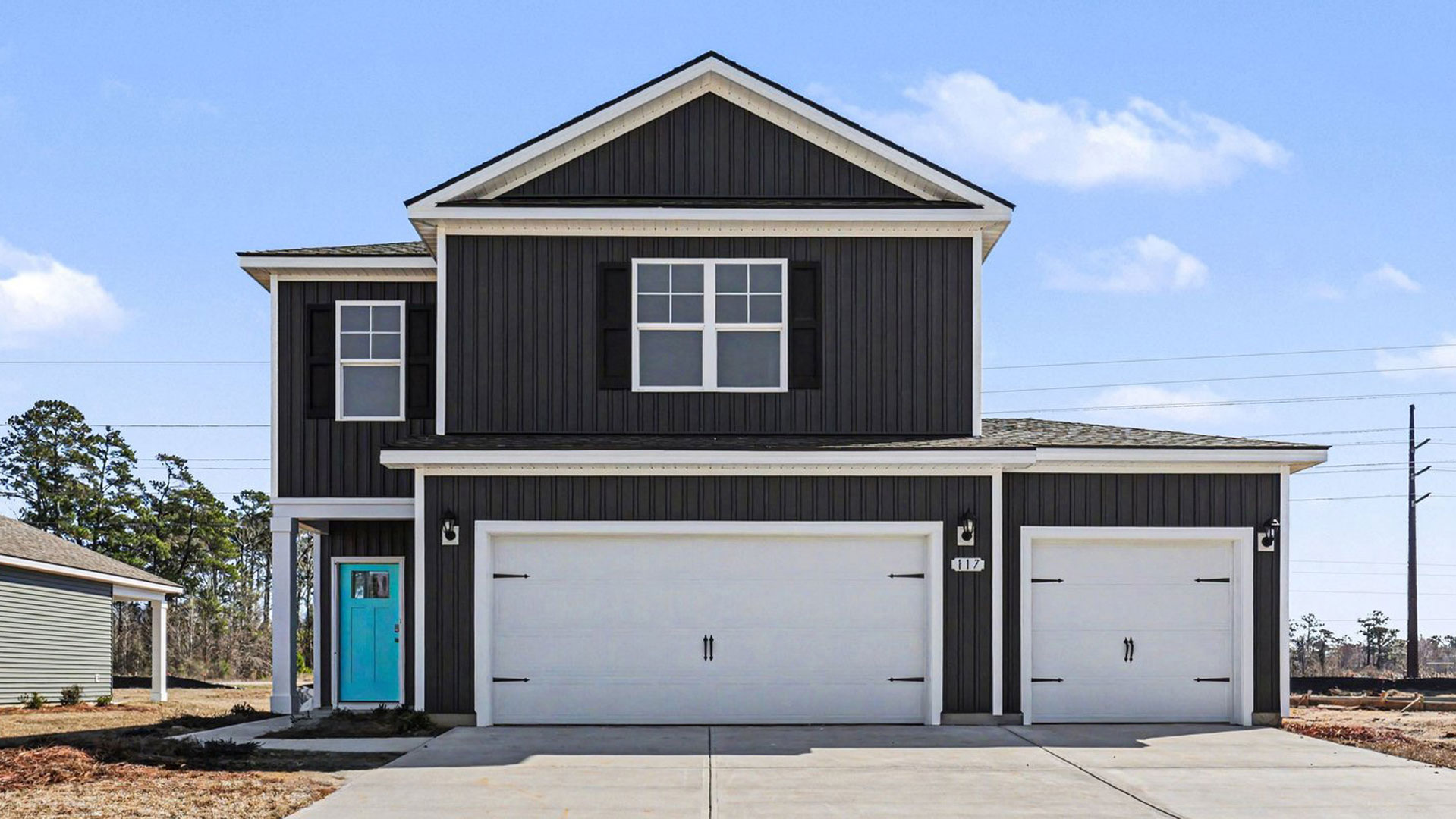 two story home three car garage