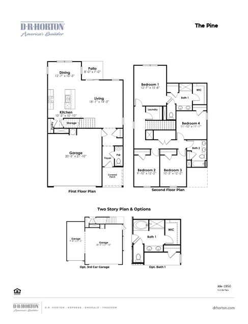 Pine Floorplan Image at Farmstead at cypress commons