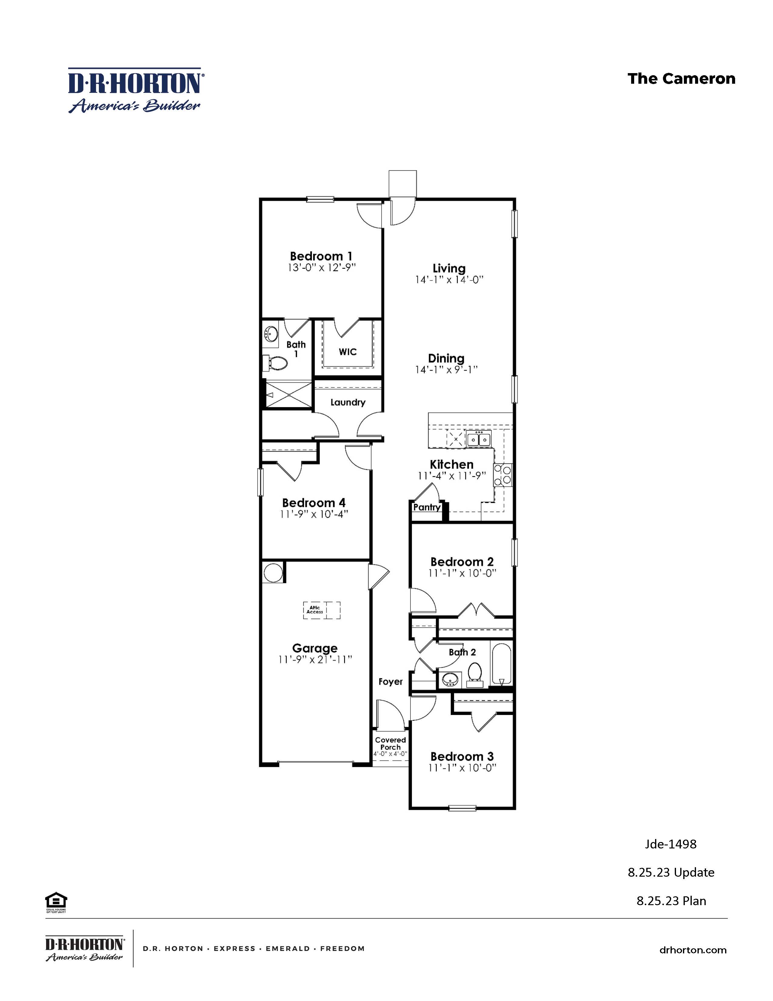 Floor Plan in Cottonwood Place TABOR CITY, NC D.R. Horton