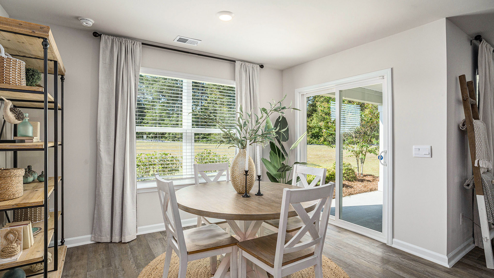 dining room with sliding glass door