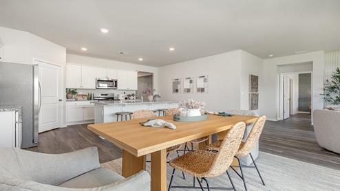 Cali dining area with long table