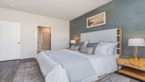 Cali bedroom one with wallpaper