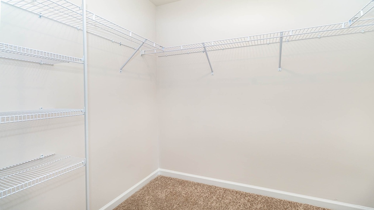 walk in closet with wire shelving