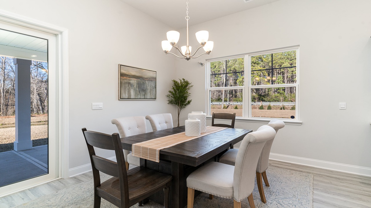 dining room near sliding glass door