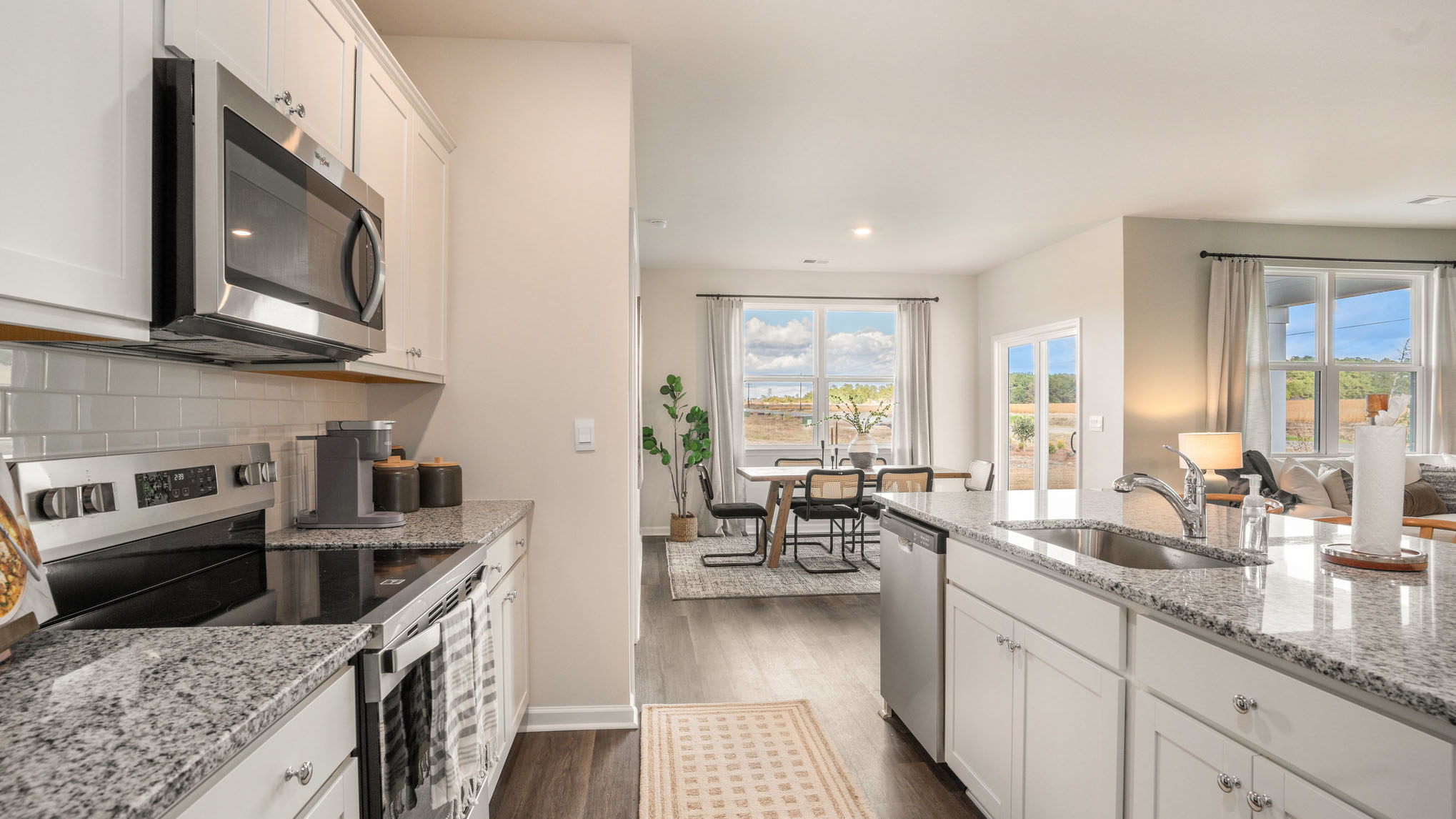 Aria kitchen with dining area