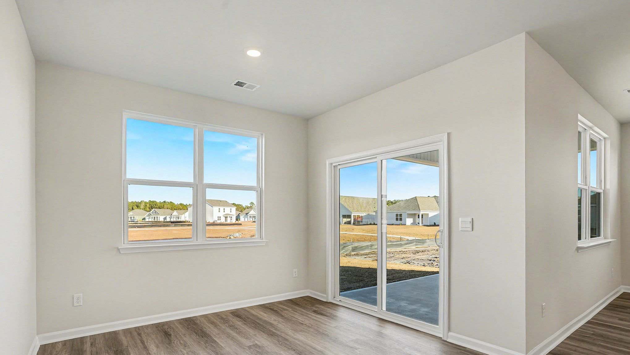dining area with sliding door