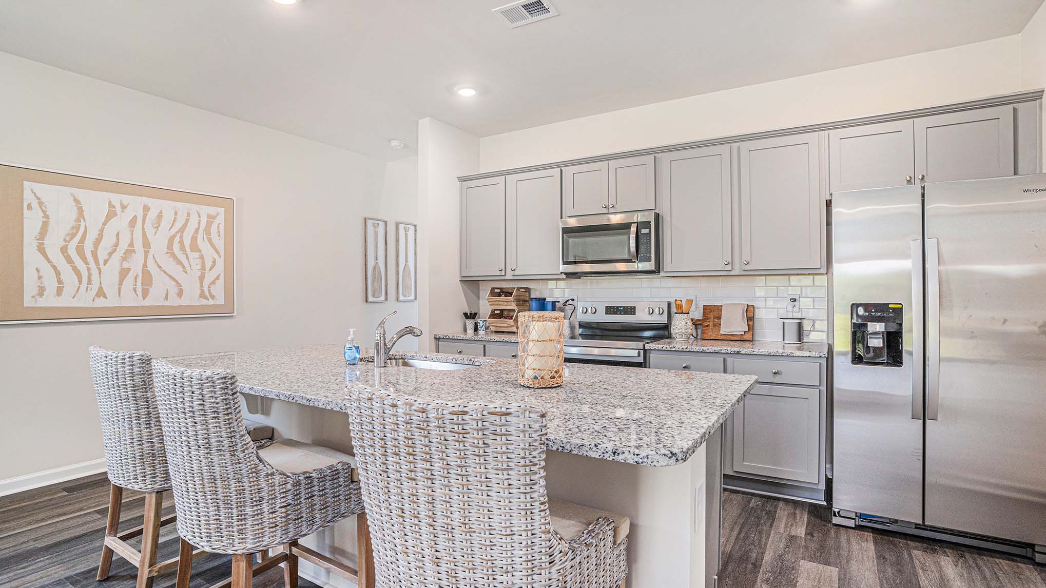 Manning kitchen with gray cabinets