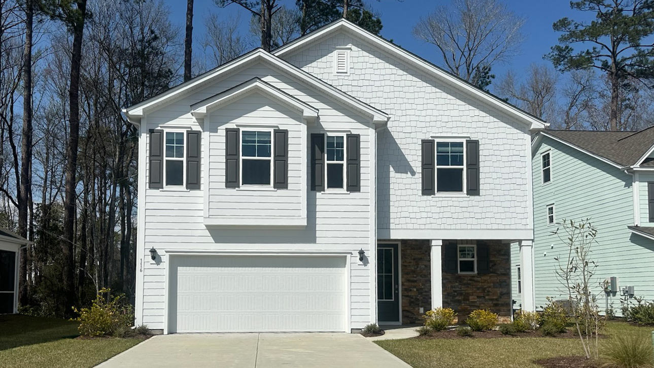 two story home with hardie siding