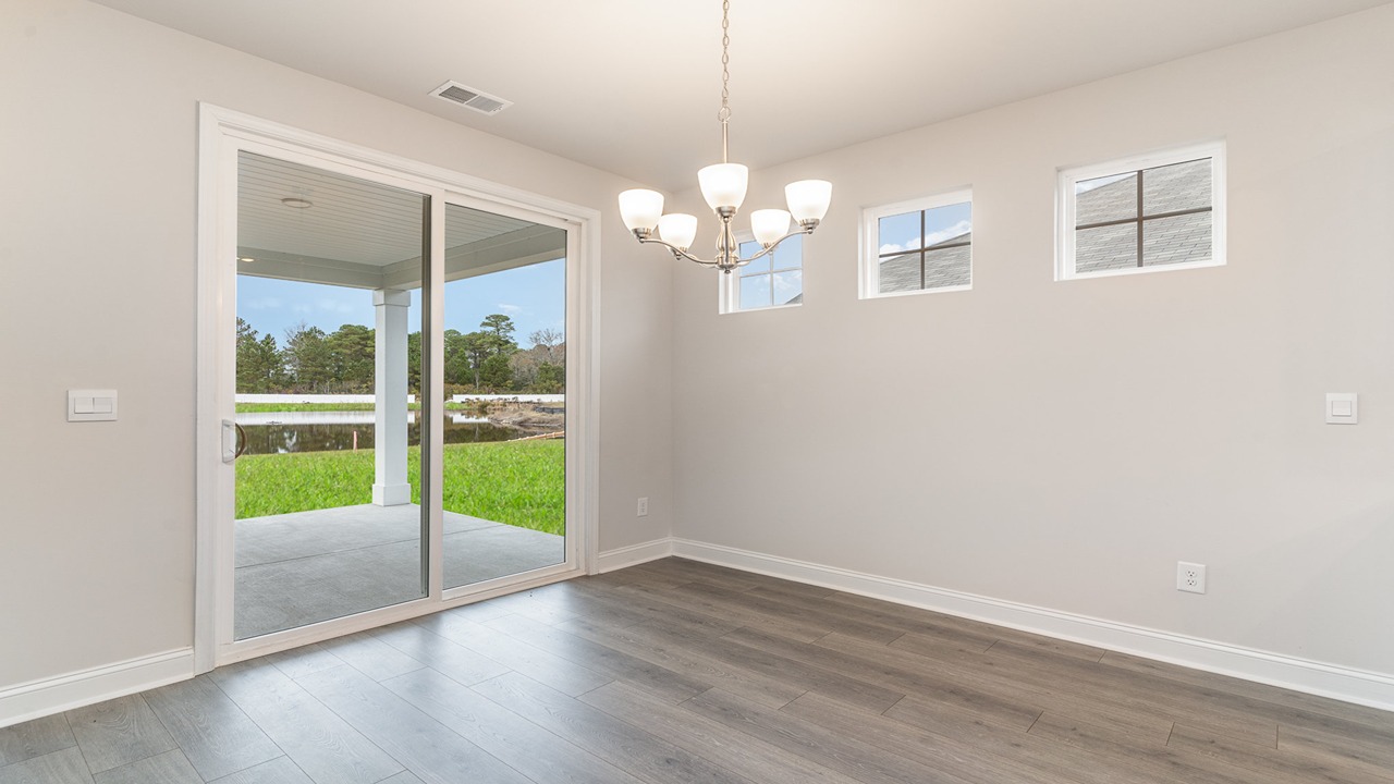 dining area with glass door