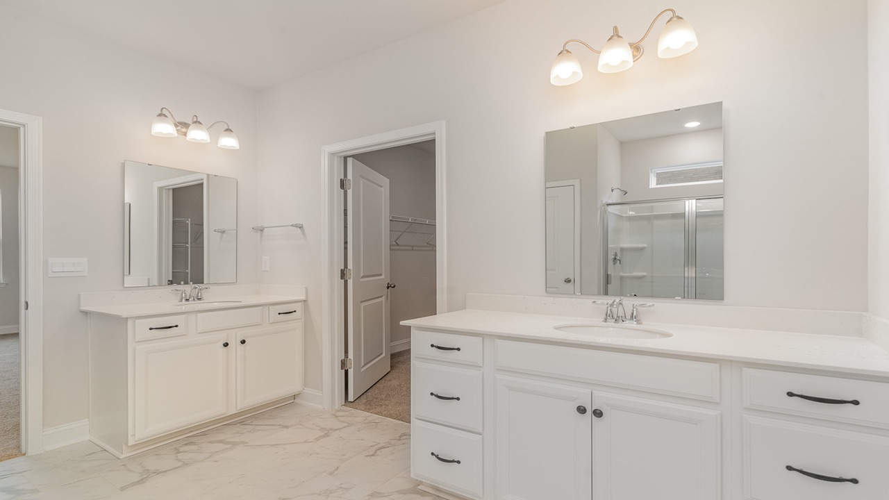 bathroom with quartz counters