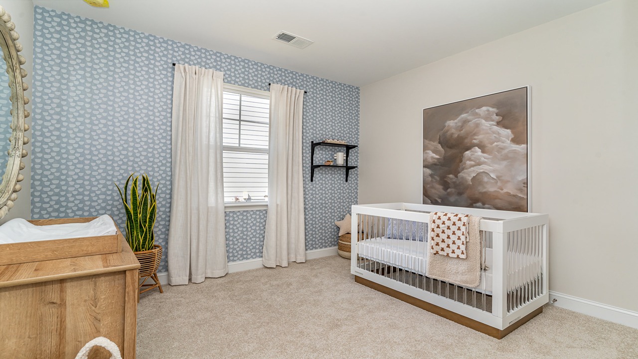 nursery with carpet flooring