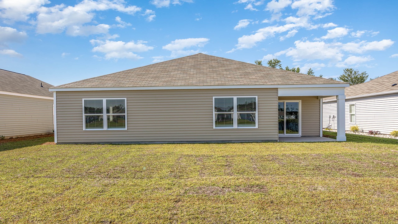 single story rear exterior