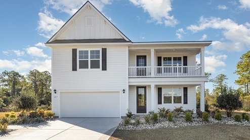 Two-story home with two-car garage