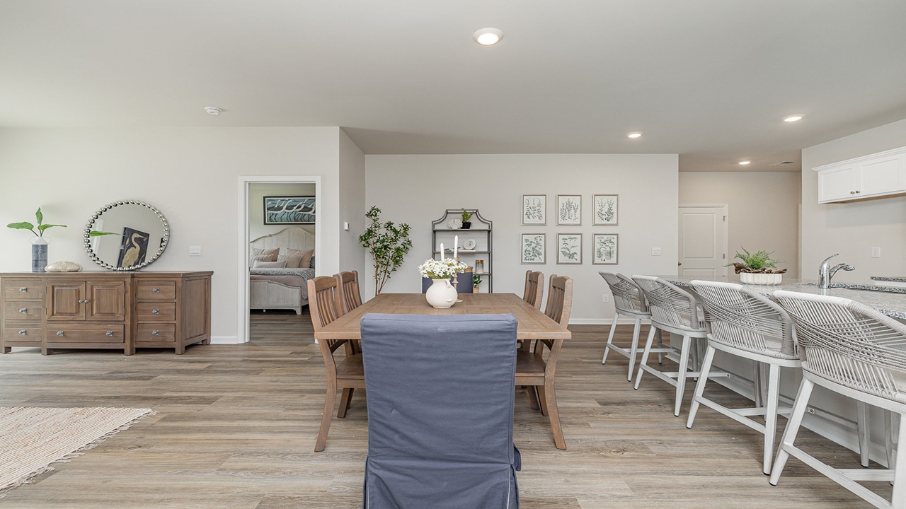 kitchen and dining area