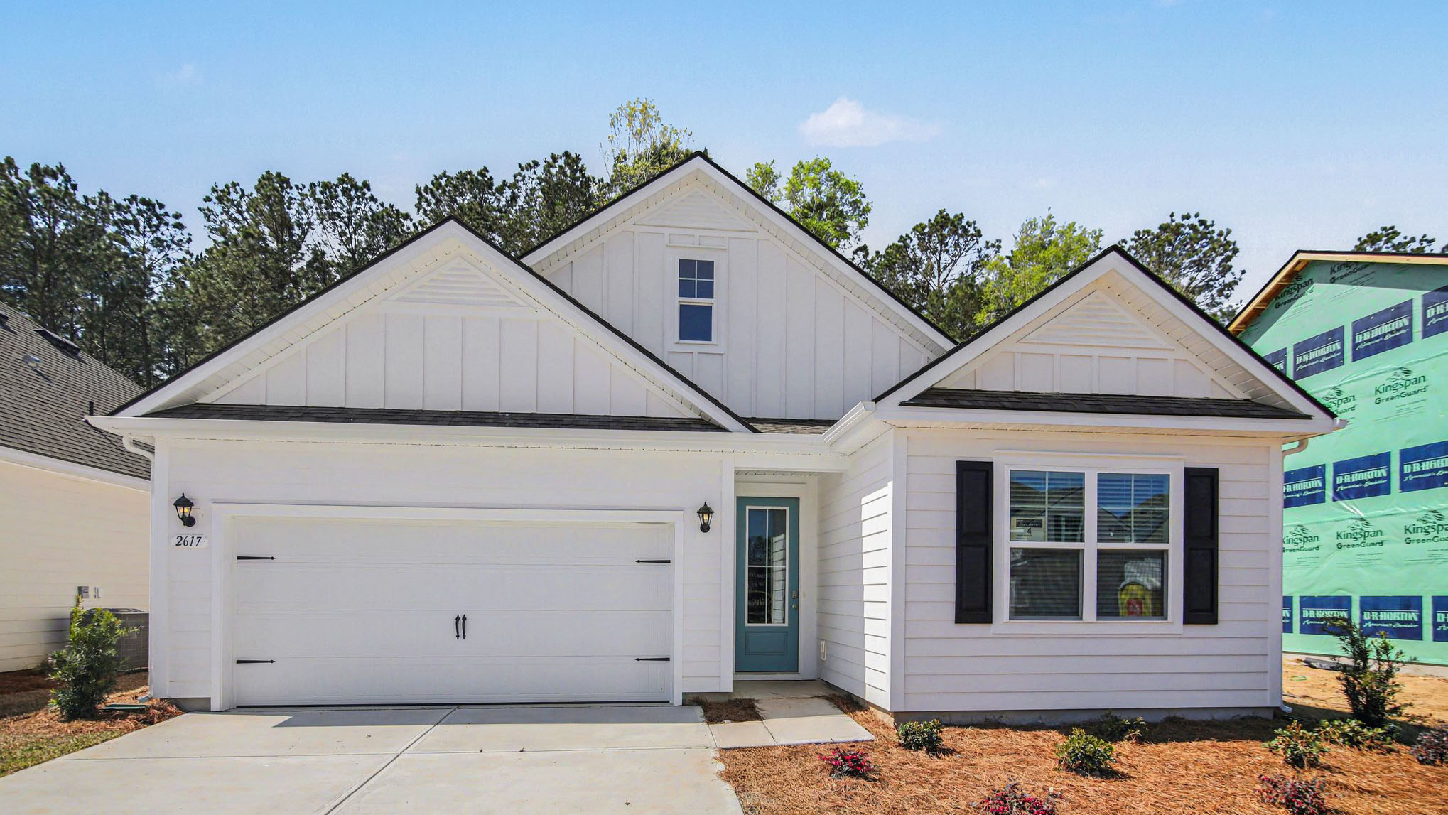 single story home with hardie siding