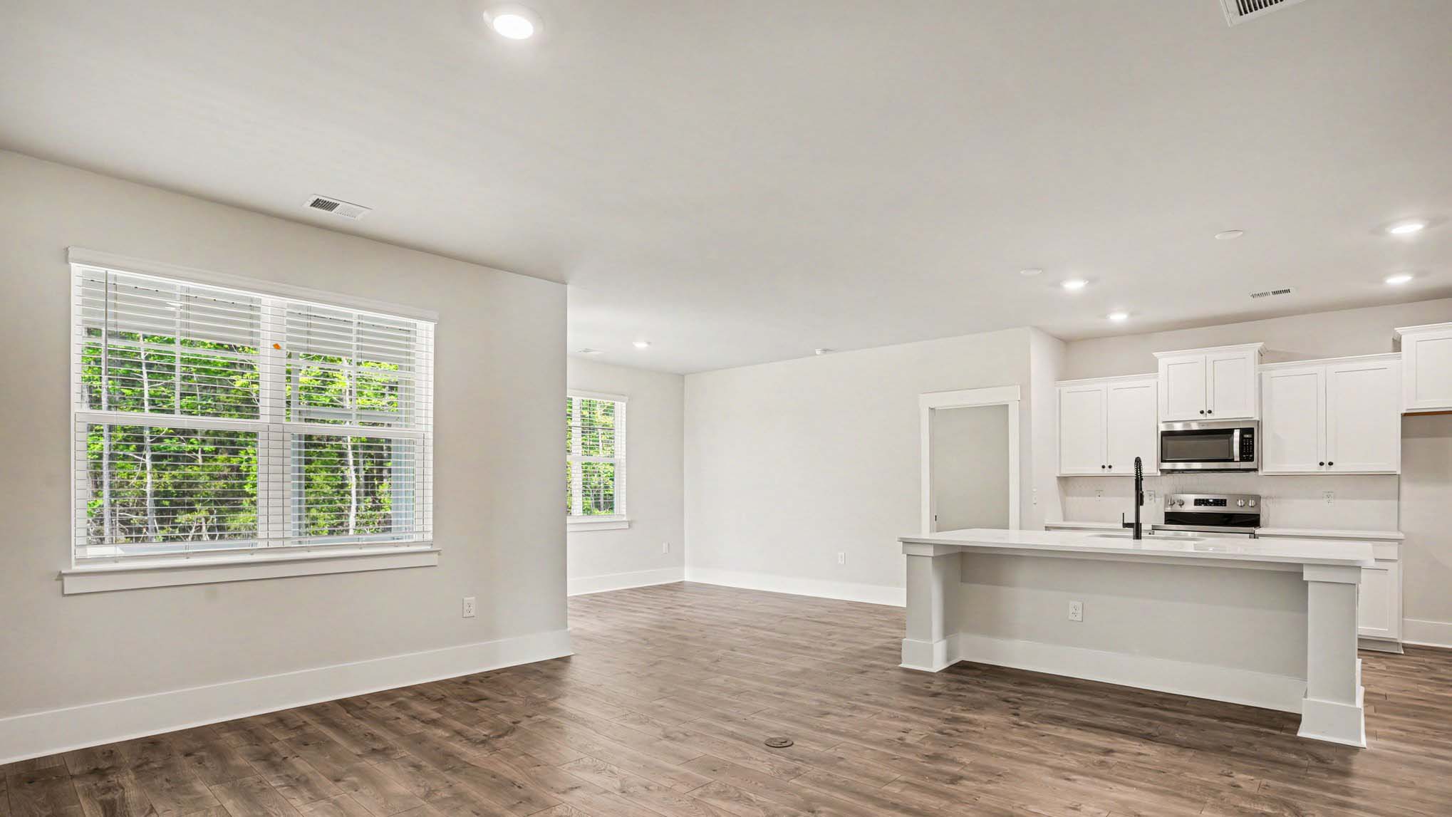 living area with kitchen