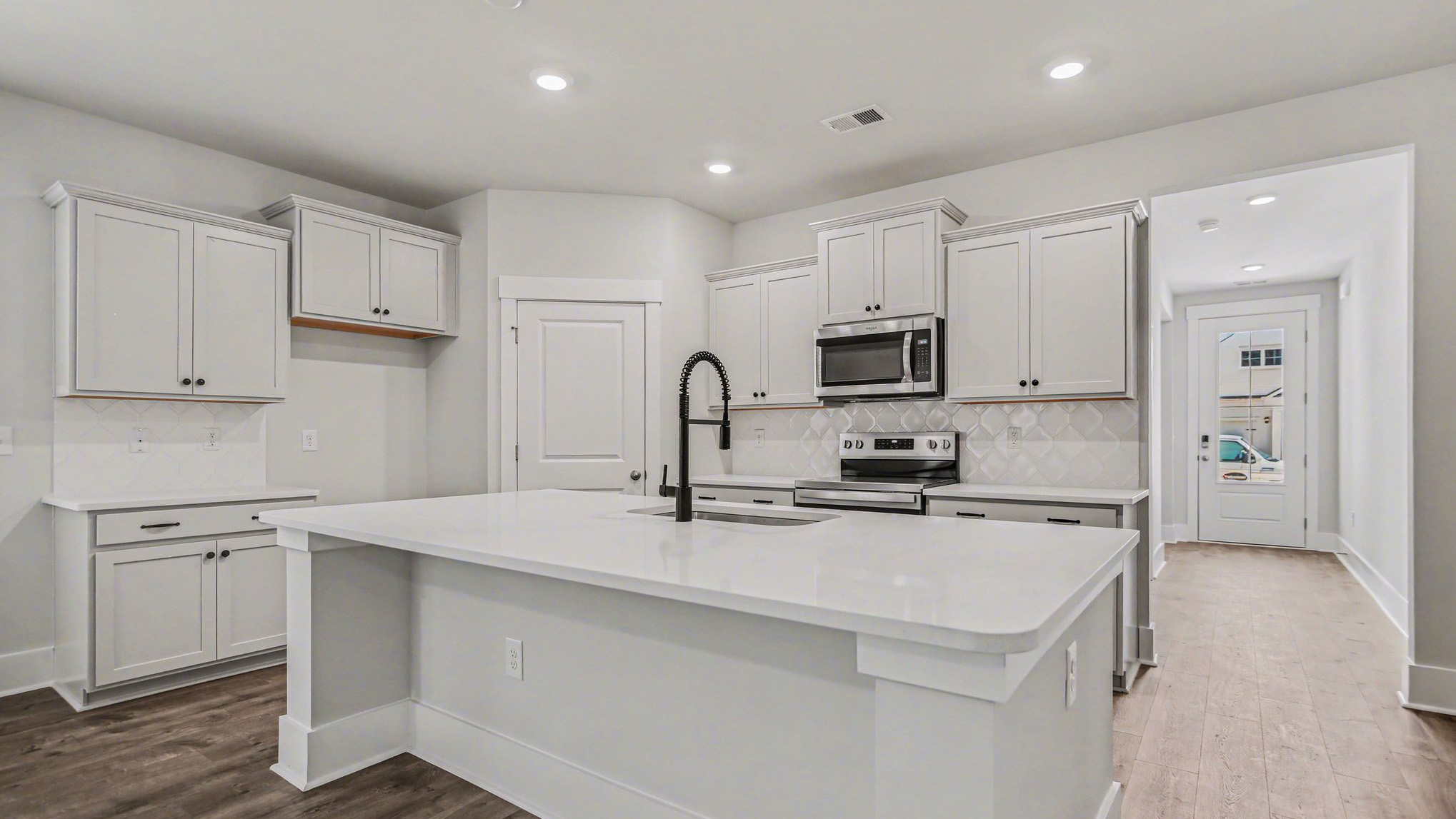 kitchen with quartz