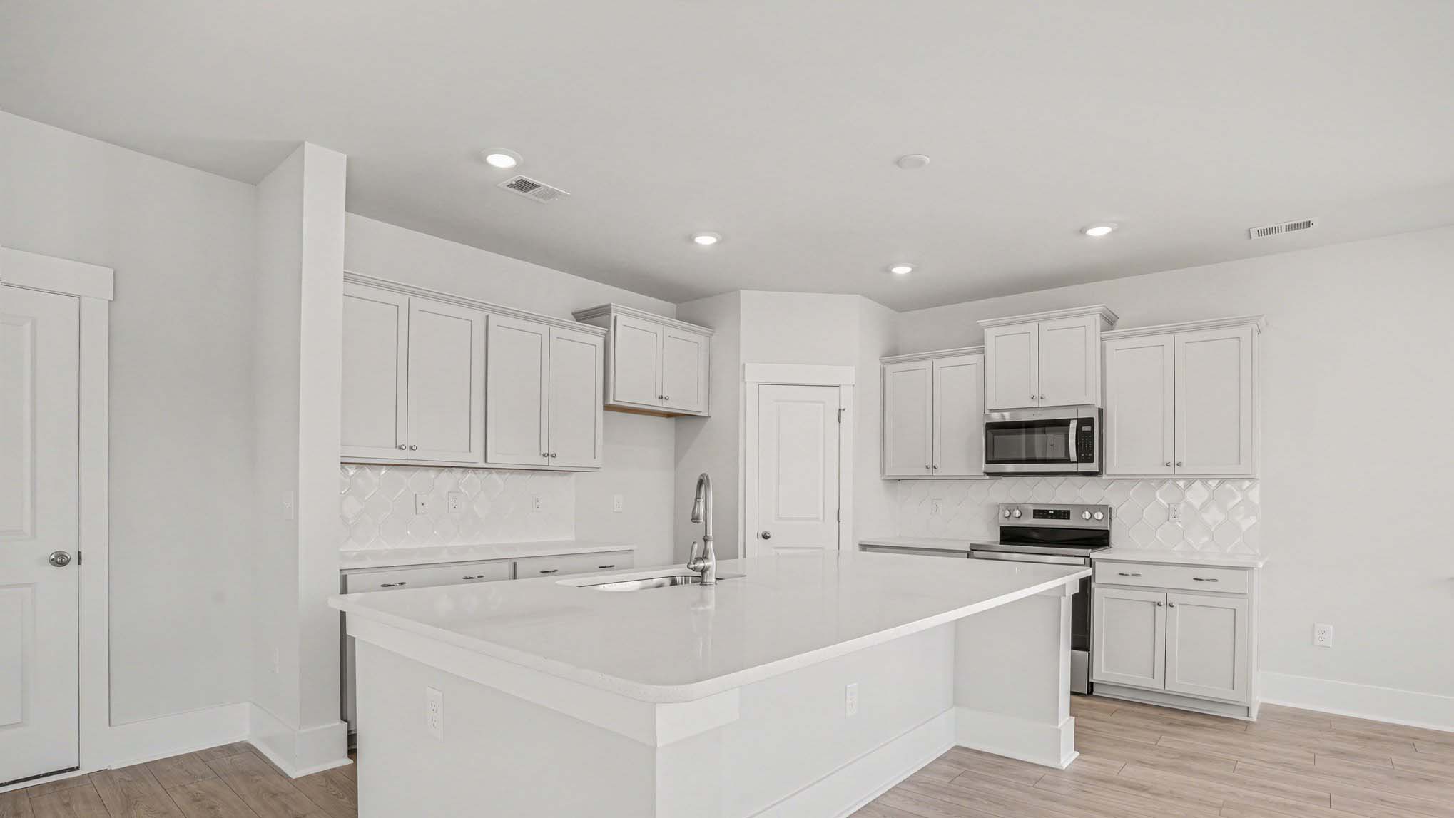 kitchen with cabinets